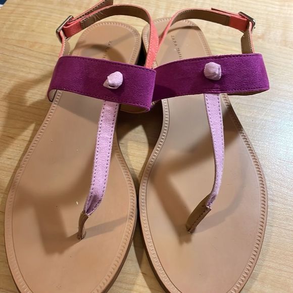 Zara multicolor flat sandals - Picture 4 of 6